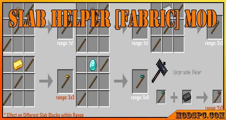 Slab Helper [Fabric] Mod 1.16.5/1.15.2/1.12.2