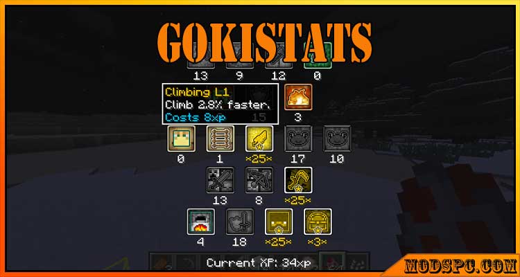 GokiStats Mod 1.16.5/1.15.2/1.12.2